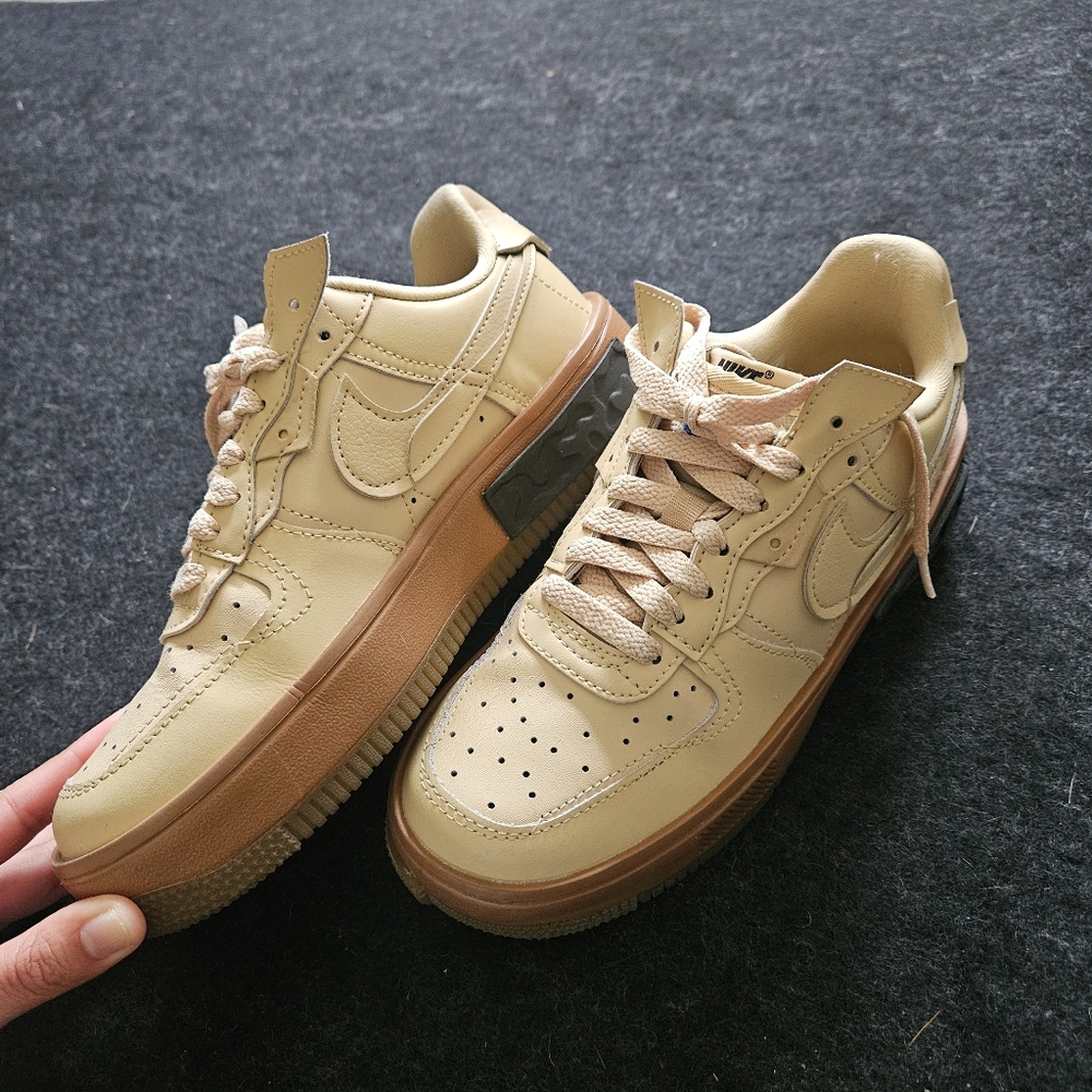 Nike Air Force 1 Fontanka Women's Sneakers Size 6.5 Tan And Brown Size 6.5